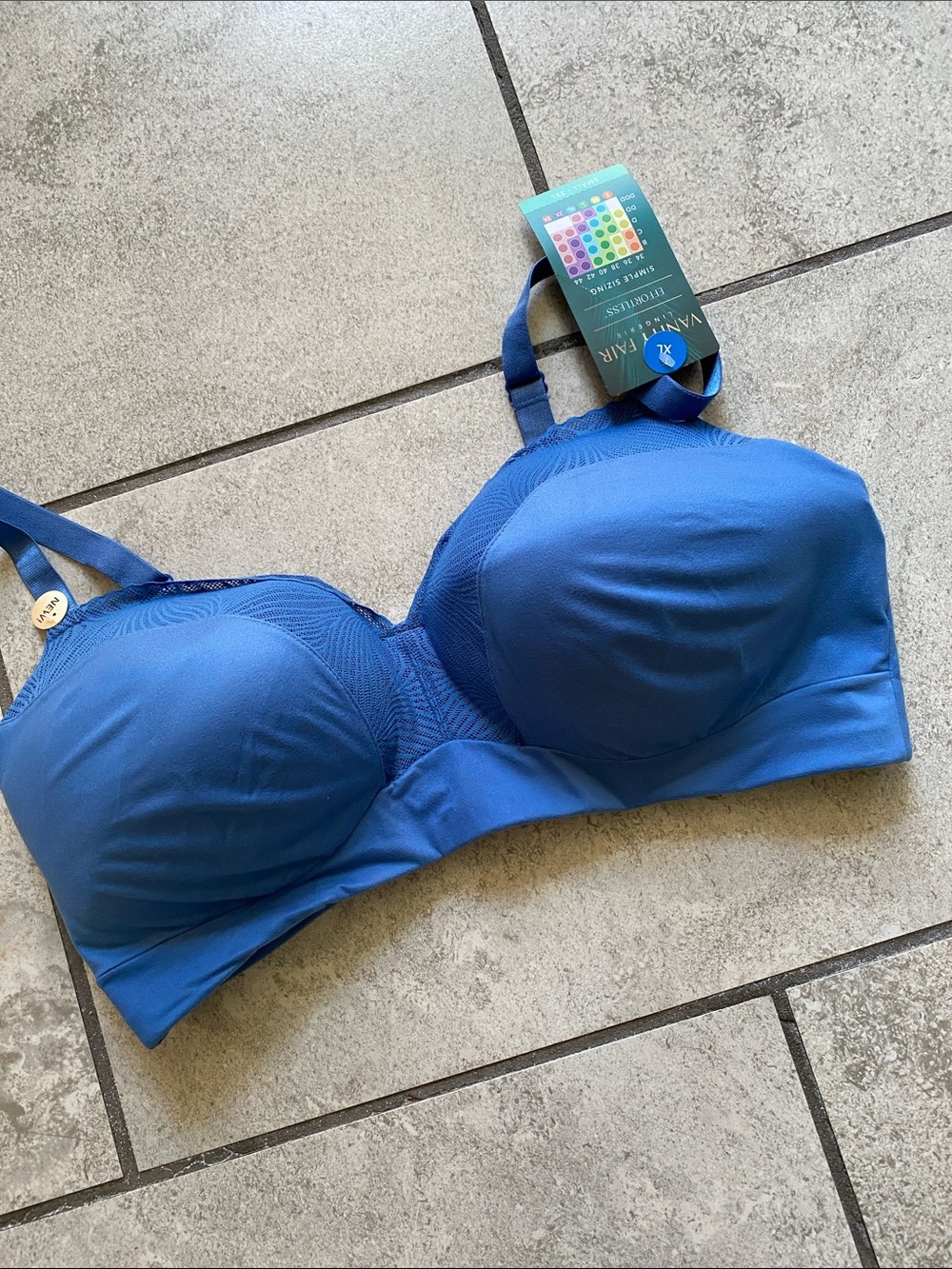 Vanity Fair Blue Effortless Bra